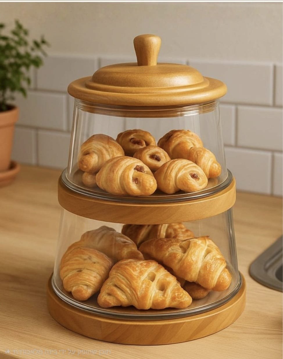 קערות עץ זכוכית