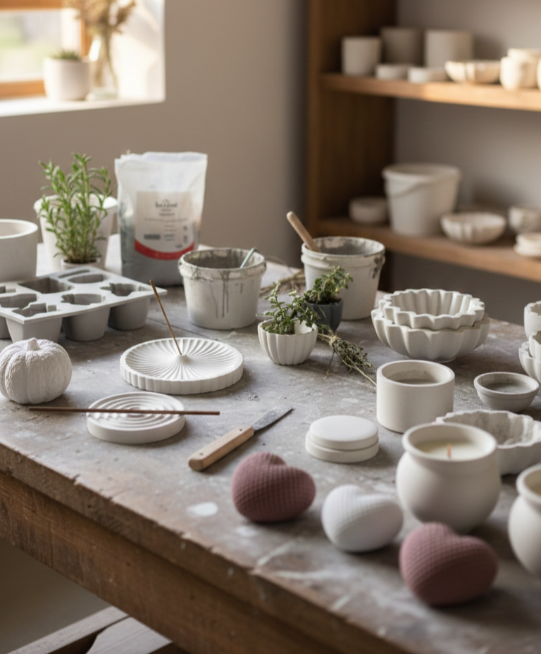 סדנאות בטון – יצירה בחומר חי